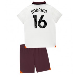 Manchester City Rodri Hernandez #16 Replika Babytøj Udebanesæt Børn 2023-24 Kortærmet (+ Korte bukser)